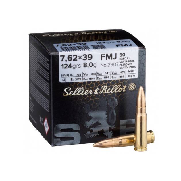 SB 7,62x39 FMJ 8.0/50ks
