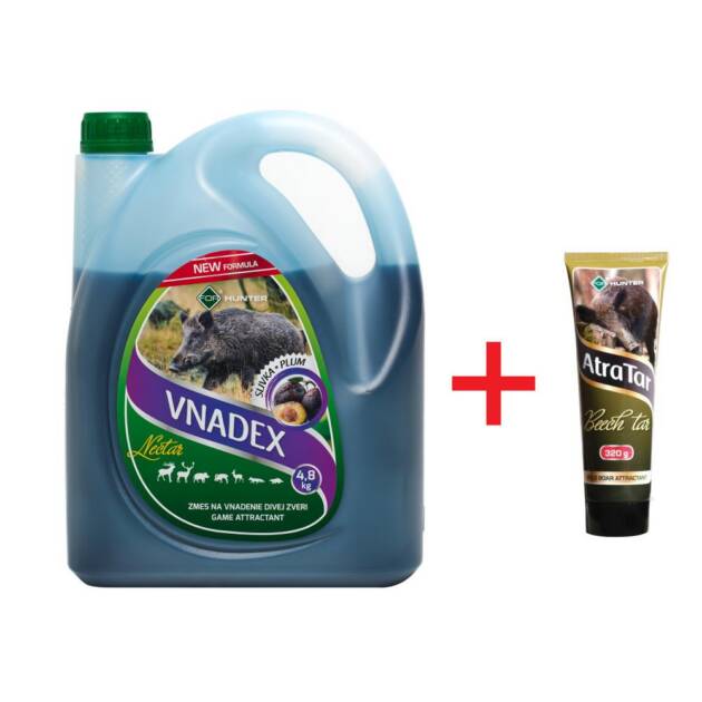 VNADEX Nectar slivka 4,8kg + tuba 320g vzorka zdarma - vnadidlo na zver